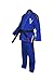 Vector Sports 100% Cotton Pearl Weave Kids Brazillian Jiu Jitsu BJJ Gi Attila Series Kimono Lightweight Preshrunk Fabric with Free White Belt (Blue, K1)