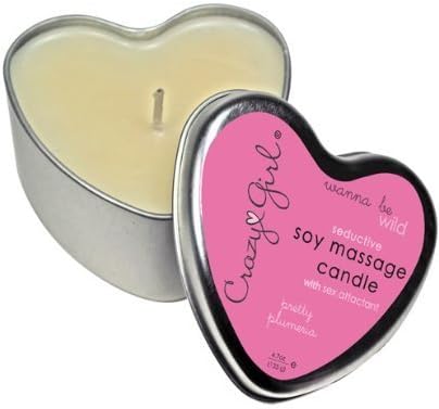 New Crazy Girl Soy Massage Heart Candle - 4 oz Plumeria by Crazy Girl