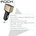 Car Charger, Rock® 4.8A 3 USB Ports Metal Shell LED Light Raid Car Charger Auto Adapter for iPhone 7/7 Plus/6s/6s Plus/6/6Plus/5s/5, iPad, Samsung Galaxy, Nexus, Smart Phones, Tablets and More – Gold