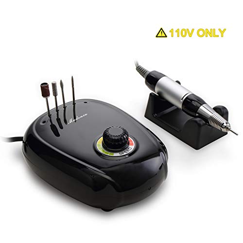 Nail Drill Electric Nail File for Acrylic Nails [110V ONLY], Manicure Pedicure Tools, 35000RPM (Black) - Thumbnail 7