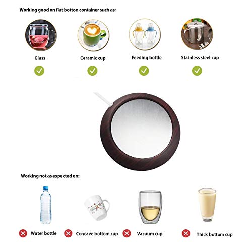 LazyU USB Mug Warmer, Tea and Coffee Mug Warmer, Electric Cup Beverage Warmer for Water Coffee Tea Dedicated to Coffee Lovers and Office Workers