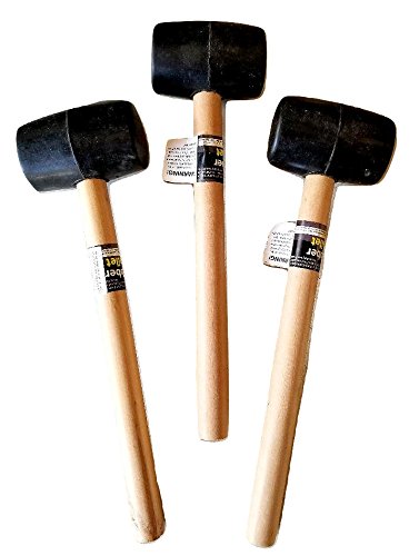 Click Here to See More Images 3 pc Rubber Hammer Set 7 oz heads