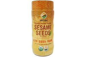 McCabe Organic Hulless Roasted Sesame - Rich with Fiber & Minerals | USDA and CCOF Certified | Packed in USA | 8oz