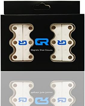 GR® Magnetic Shoe Closures - Never Tie Laces Again! (White, #1kids/Youth/Adults)