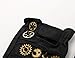 KOGOGO Steampunk Leather Gloves Mens Gothic Fingerless Mittens