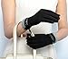 Beautyvan， Womens Fashion Touch Screen Winter Warm Wrist Gloves Mittens (Black)