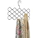 InterDesign Classico Wave Scarf Hanger, No Snag Storage for Scarves, Ties, Belts, Shawls, Pashminas, Accessories - 23 Loops, Chrome