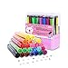 Hapree 24 Colors Kids Washable Markers with Stamper Non-Toxic Coloring Marker Stamp Pen Fine Tip