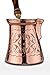 MisterCopper Thickest Premier Engraved Solid Copper Turkish Greek Arabic Coffee Pot Cezve Ibrik Briki with Wooden Handle, Thick 1 mm (Large - 11 Oz)