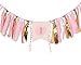 HighChair Banner For 1st Birthday - First Birthday Decorations For Photo Booth Props, Birthday Souvenir and Gifts For Kids, Best Party Supplies(Baby Girl)