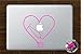 Stethoscope Heart Cutout (PINK) Vinyl Decal Stickers for MacBook Laptop Car Nursing Tough Strength Strong Strength Hope Inspiration Love Doctor Nurse Veterinarian Health Medicine Hospital Med School