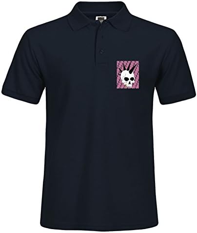 Cotton Polo Tee With Punk Rock T-shirts,punk Rock Shirts,punk Rock Desi Pattern For Men Size Personal Design