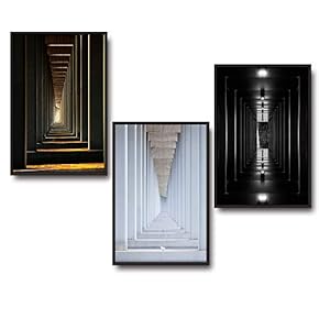 3 Piece Framed Canvas Wall Art for Living Room, Bedroom Buildings Theme Canvas Prints for Home Decoration Ready to Hang - 16"x24"x3 Panels