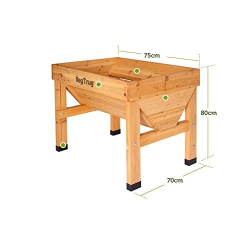 Mesa de cultivo de madera Vegtrug mini: Amazon.es: Jardín