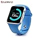 LEMFO IW08 Smart Watch Cell Phone Fitness Tracker Bluetooth WristWatch with Camera for Android Smartphones (Blue)