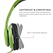 AUSDOM Lightweight Over-Ear Wired HiFi Stereo Headphones with Built-in Mic Comfortable Leather Earphones Noise Isolating Adjustable Deep Bass for iPhone iPod iPad Macbook MP3 Smartphones Laptop- Green