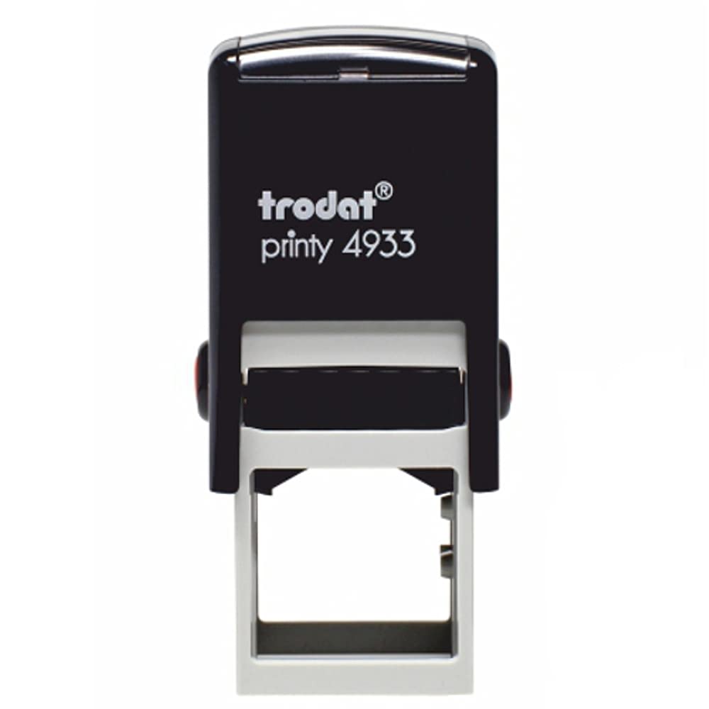 Trodat Printy 4933 Teacher Stamp Smiley Face (no dimples) – Self Inking, Red Ink, 62253,Small