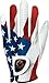 easyglove Flag_USA-2 Men's Golf Glove (White), Large, Worn on Left Hand