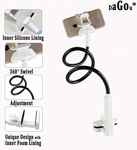 Gooseneck cell phone clip holder -360 degree full-angle…