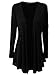 JayJay Women Open Front Casual Knit Long Sleeve Sweater Classic Cover Up Cardigan,Black,XL