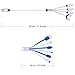 Vastar 2 Set 4-in-1 and 6-in-1 Multiple USB Charging Cable Adapter Connector with Micro USB/Type C/Mini USB Ports for iPhone6,5,4,iPad 4,3,2,Air,Galaxy S4,S5,Nexus 5,and More