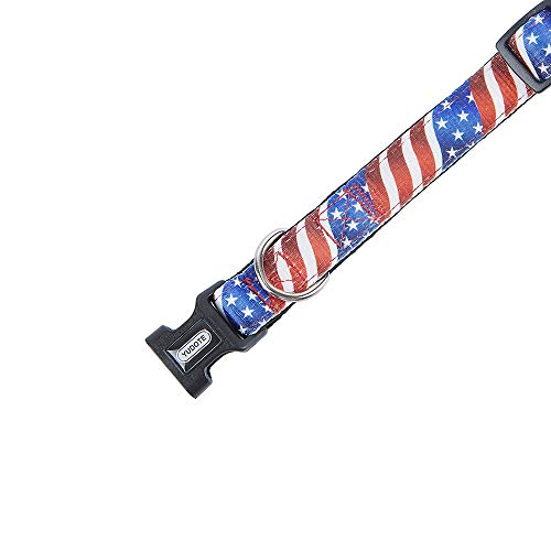 YUDOTE American Flag Pattern Dog Collar, Adjustable Pet Collars for