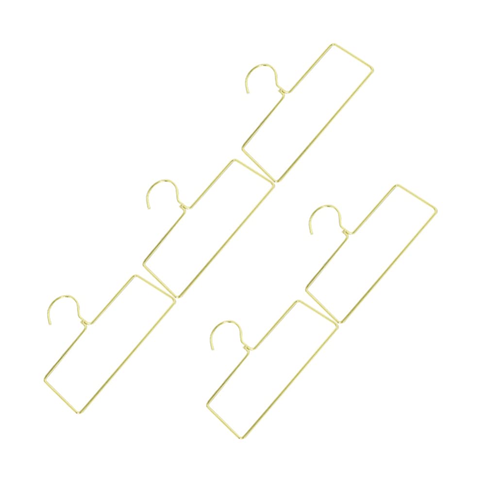 Angoily 5PCS Golden Hangers, Creative Square Clothes Hangers, Kid Hangers Metal Clothes Hangers for Household Clothing Organiser