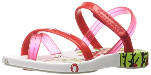 Ipanema girls  baby blanket iv sandal, white/red, 5 m us toddler