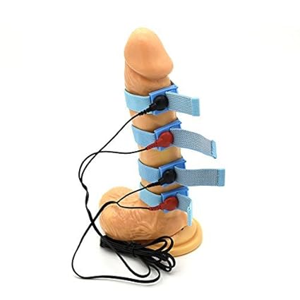 ESTIM Penisringe, Anseke 4 Stück Überzieher für Penis oder Hoden Reizstrom-Elektroden Elektrostimulation Set mit 3.5mm Snap