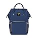 SUNVENO Diaper Bag Backpack Functional Baby Nappy Changing Bag with Insulated Pockets Waterproof Fabric Large Capacity (Navy)