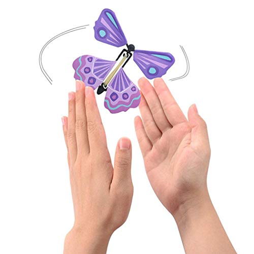 B bangcool Magic Flying Butterflies Rubber Band Powered Funny Wind Up Butterfly Toy Fairy Toy Surprise Gift (6Pcs) - Thumbnail 3