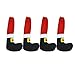 Elaco 4PC Christmas Chair Leg Foot Cover Table Christmas Decoration for Party Dinner (Red)