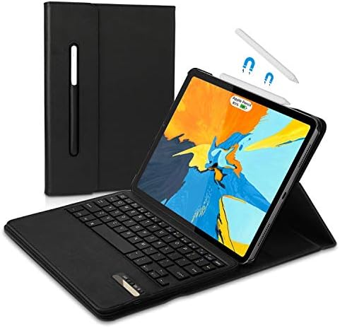 iPad Pro 11 2018 Case with Keyboard, Tonb Shop Wireless iPad Keyboard + Folio Smart Keyboard Case, with Pencil Holder, Auto Wake/Sleep Feature for Apple iPad Pro 2018 11 inch, Black