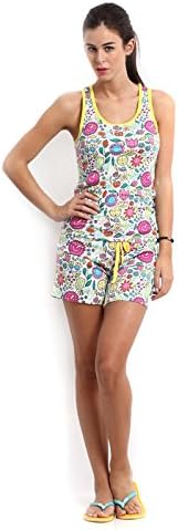 Nuteez Flower Sporty Tank Shorts Set for Women