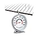 defull Large 3 inch Dial Oven Thermometer Clear Large Number Easy-to-Read Oven Thermometer with Hook and Panel Base Hang or Stand in Oven,Black