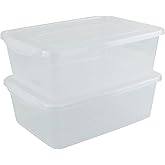 Vababa 2-Pack 16 L Pizza Dough Proofing Box with Lid, Dough Rising Box | Clear Food Pizza Storage Container, Large Capacity, BPA-Free, Dishwasher Safe, for Sourdough, Bread Dough &amp; Pizza Dough