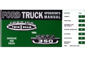 MUSTANG 1966 Ford F-100 To F-350 Truck Owners Manual User Guide Reference Operator Book Fuses Fluids User Guide