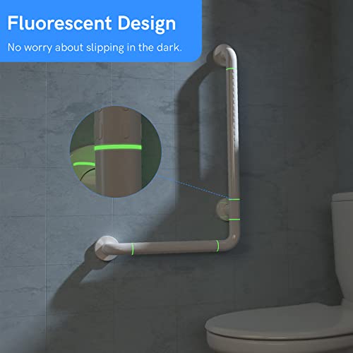 KULACO Senior Holding Handles, Non-Slip Bathtub and Shower Handle Stainless Steel, 60 X 40 cm, Bath Safety Grab Handle, Wall Mount Handle