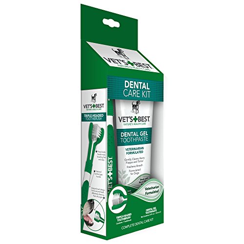 Vet's Best Complete Enzymatic Dental Care Gel & Toothbrush Kit for Dogs