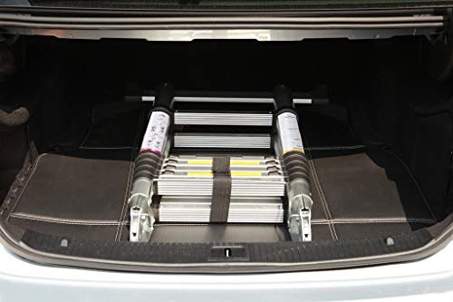 image for Yiya Aluminum Telescopic Extension Ladder 16.5FT/5M, A-Type Frame Tele