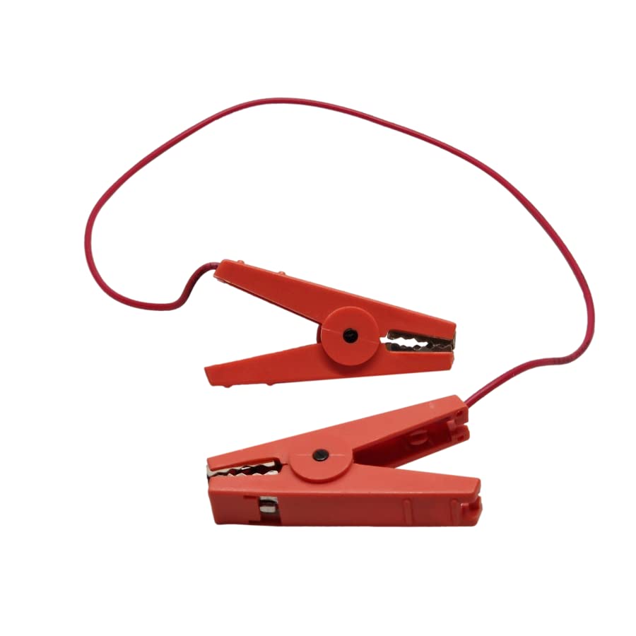 Doblit Electric Fence Connector Lead 60cm – Fence to Fence Cable for Connecting Fence Lines – Crocodile Clip Electric Fencing Accessory with Stainless Steel Teeth – Multi-Line Connection