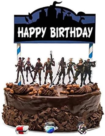 KASTWAVE Video Game Happy Birthday Cake Topper - 7 inch Birthday Cake ...