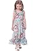 Bonny Billy Girls' Spaghetti Straps Casual Bohemian Beach Maxi Long Dress 5-6 Years Aqua