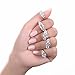 BERRICLE Sterling Silver 3-Stone Wedding Engagement Rings Princess Cut Cubic Zirconia CZ Ring for Women, Rhodium Plated Size 4-10