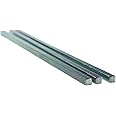 1/4" x 1/4" x 12" Square Steel Key Stock (Bar), Zn-Coated, Oversized Cold-Drawn Steel Bars (Pack of 3) - Precision Key Stock