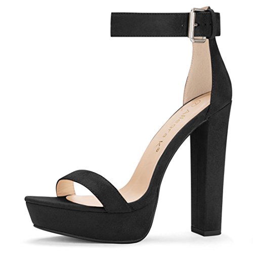 Allegra K Women's Ankle Strap Platform High Heels