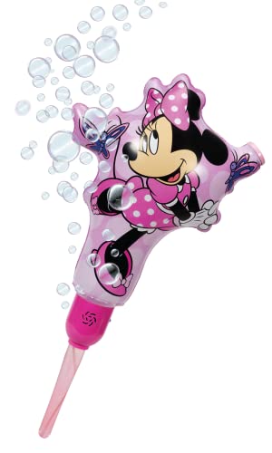 Minnie Mouse Bubble Machine Amazon Exclusive Huge Inflatable Bubble Machine for Kids Includes a Stand and Bonus 40oz of Bubble Solution 2 in 1 Play Pattern for Maximum Bubble Toy Fun