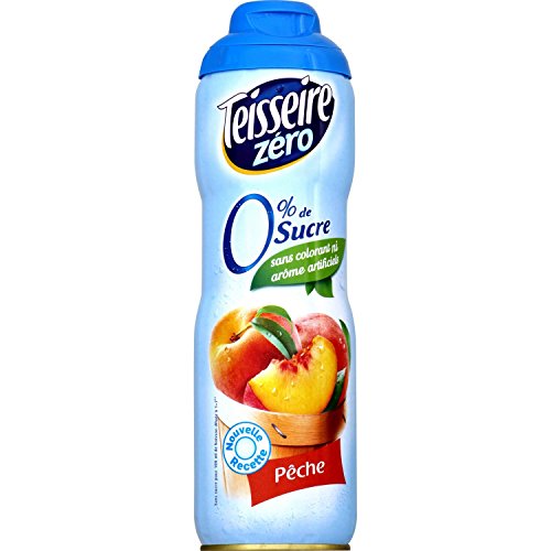 Teisseire Sugar Free French Syrup for Drinks, Pancakes or Waffles Tin 600ml 20.3 fl.oz Peach