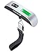 Fosmon Digital Luggage Scale, LCD Display Backlight Temperature Baggage Scale with 110lbs Capacity, Portable Stainless Steel Hanging Luggage Weight Scale with Tare Function for Travelers - Silver