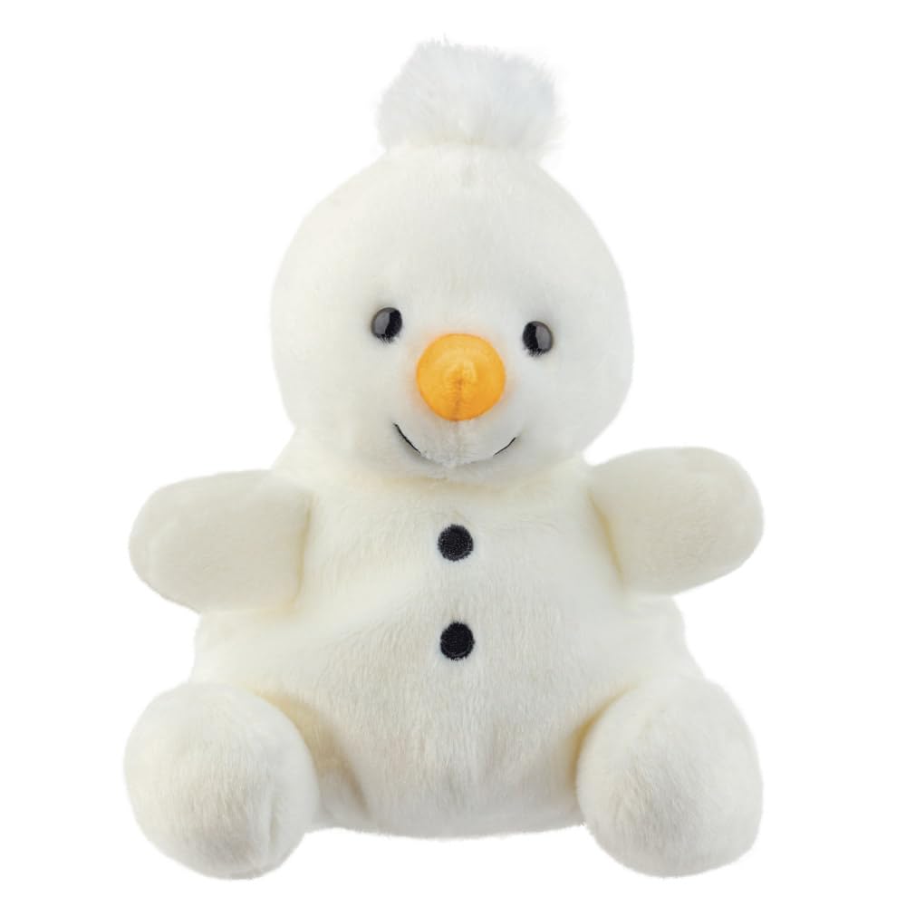 AURORA, 61581, Palm Pals Snowman 8In Medium, Soft Toy, White